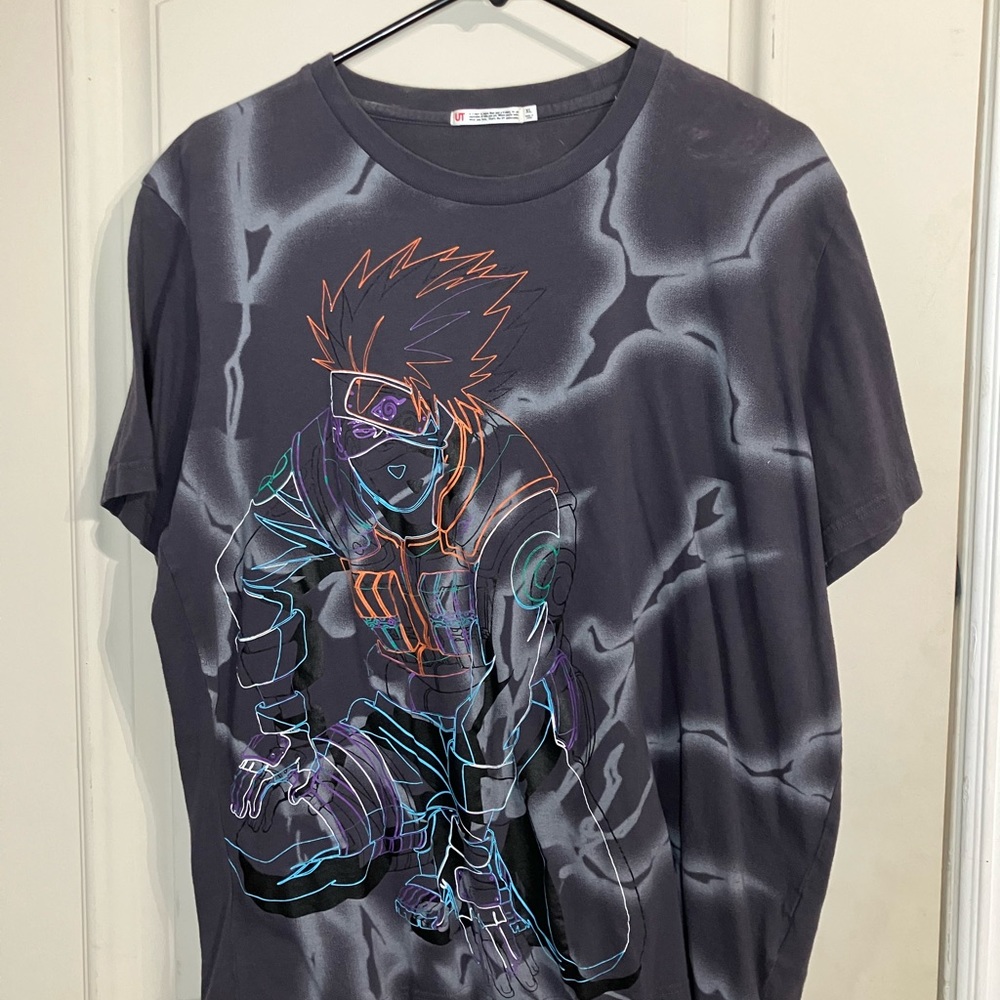 Kakashi Naruto Anime Shirt Uniqlo XL Japan Japanese